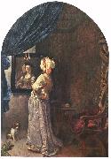 MIERIS, Frans van, the Elder Woman before the Mirror Sweden oil painting artist